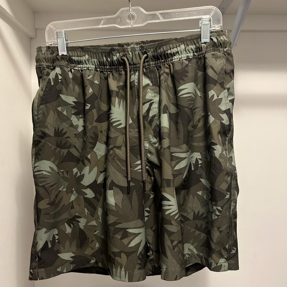 Goodfellow & Co Men's 7” Palm Swim Trunks with Liner Hybrid